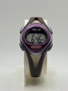 Working! Timex Ironman Triathlon 50-Lap Women's Watch Purple Resin 33mm